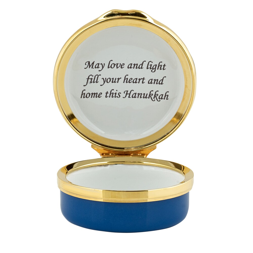 Halcyon Days Hanukkah Enamel Box