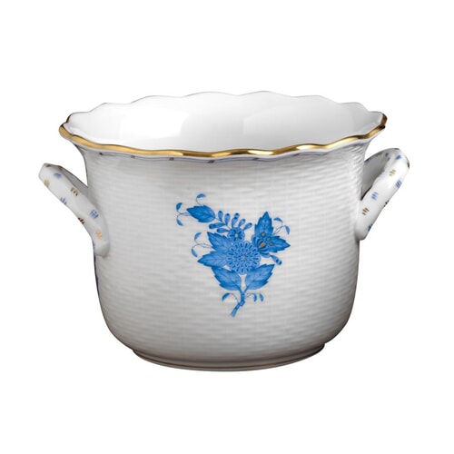 AC189 - Herend Chinese Bouquet Blue Cachepot, Small