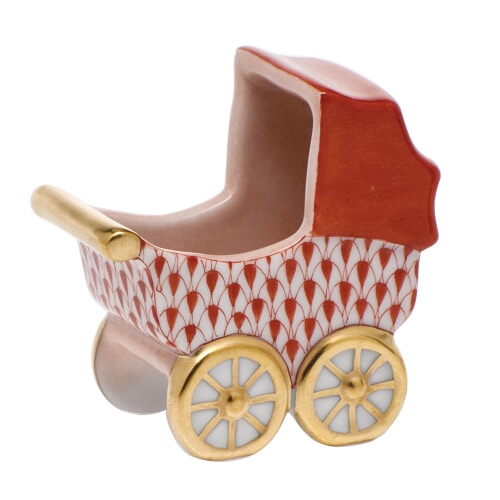 AK289 - Herend Baby Carriage, Rust