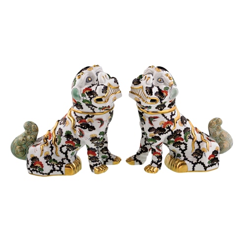 R1499 - Herend Pair of Foo Dogs, Small