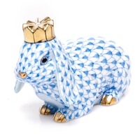 Herend Royal Bunny Figurine, Blue