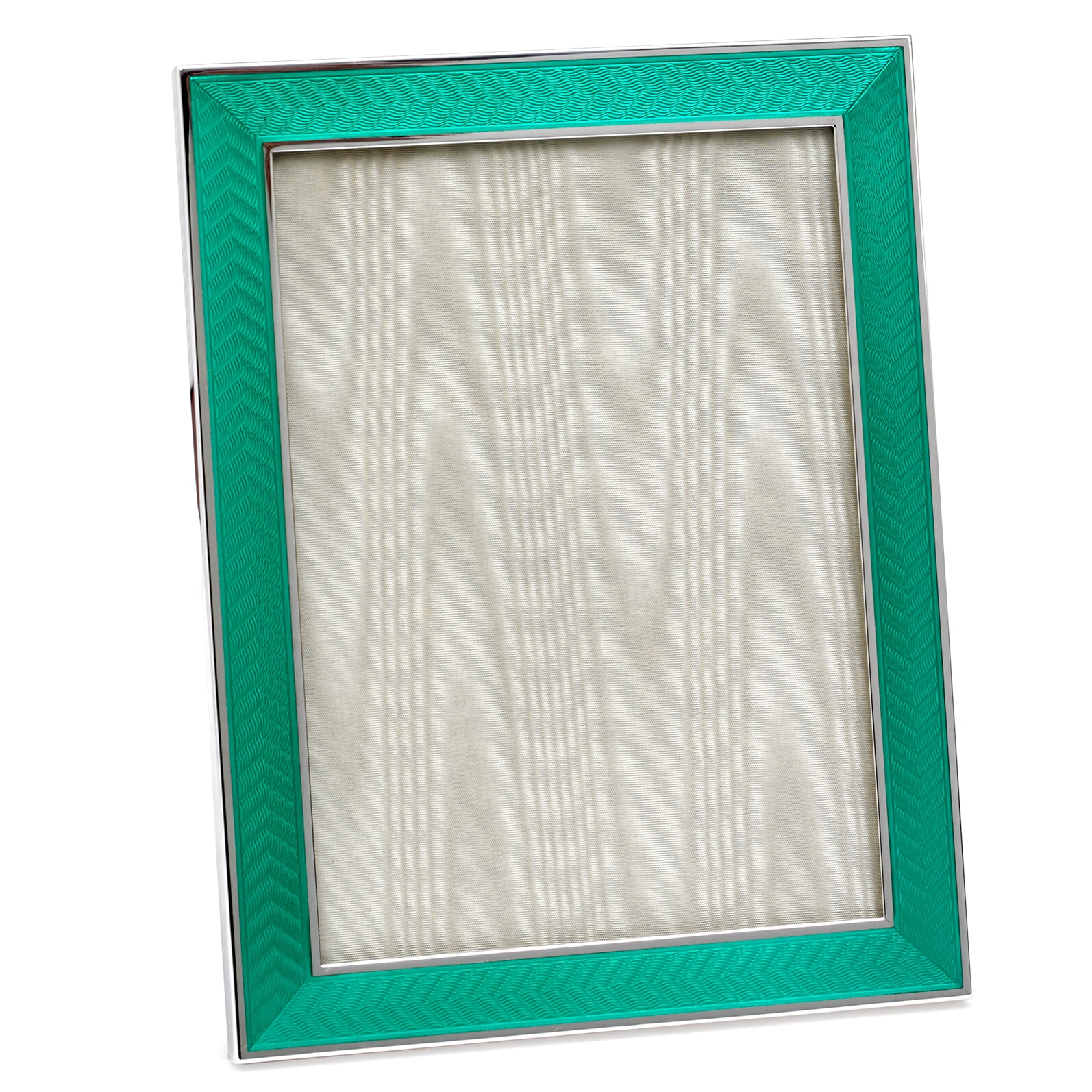 EXCLUSIVE Sterling Silver & Enamel Herringbone Frames
