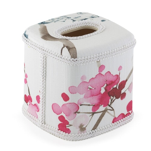 Cherry Blossom Wastebasket & Tissue Box Cover