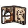 Leather Grooming Kit, Woven Brown