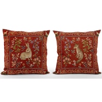 Medieval Animal Tapestry Pillows 0
