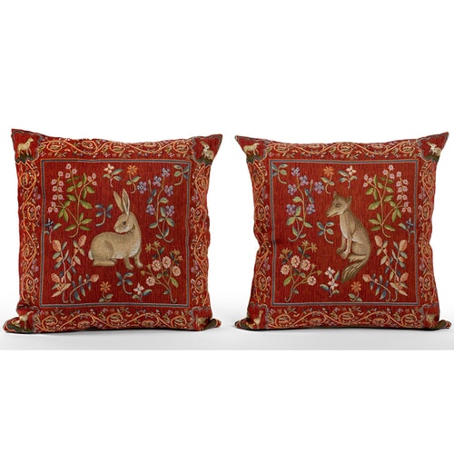 Medieval Animal Tapestry Pillows 0