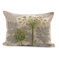 AV134 - White Umbels on Natural Tapestry Pillow