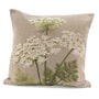 AV135 - White Umbels on Natural Tapestry Pillow, Three Umbels