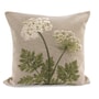 AV133 - White Umbels on Natural Tapestry Pillow, Two Umbels