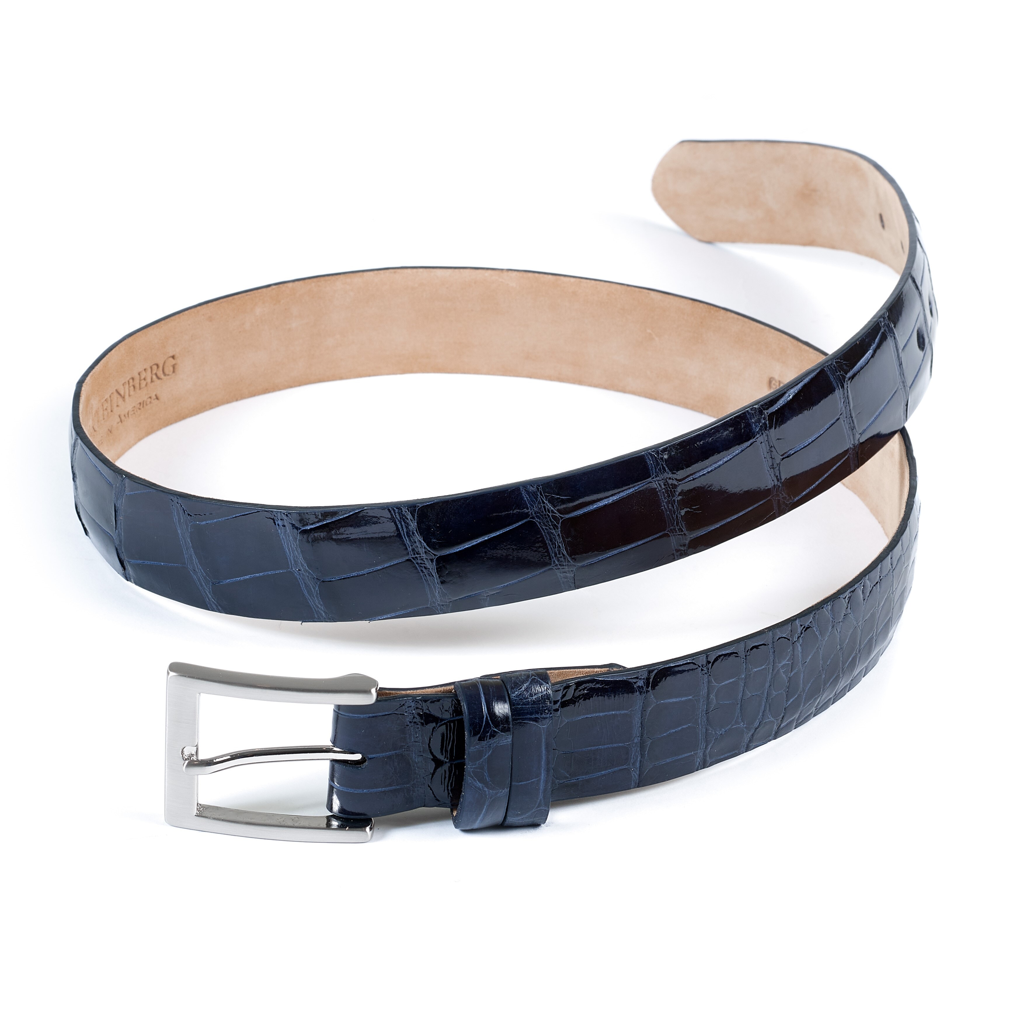 BB573 - Navy Alligator Belt