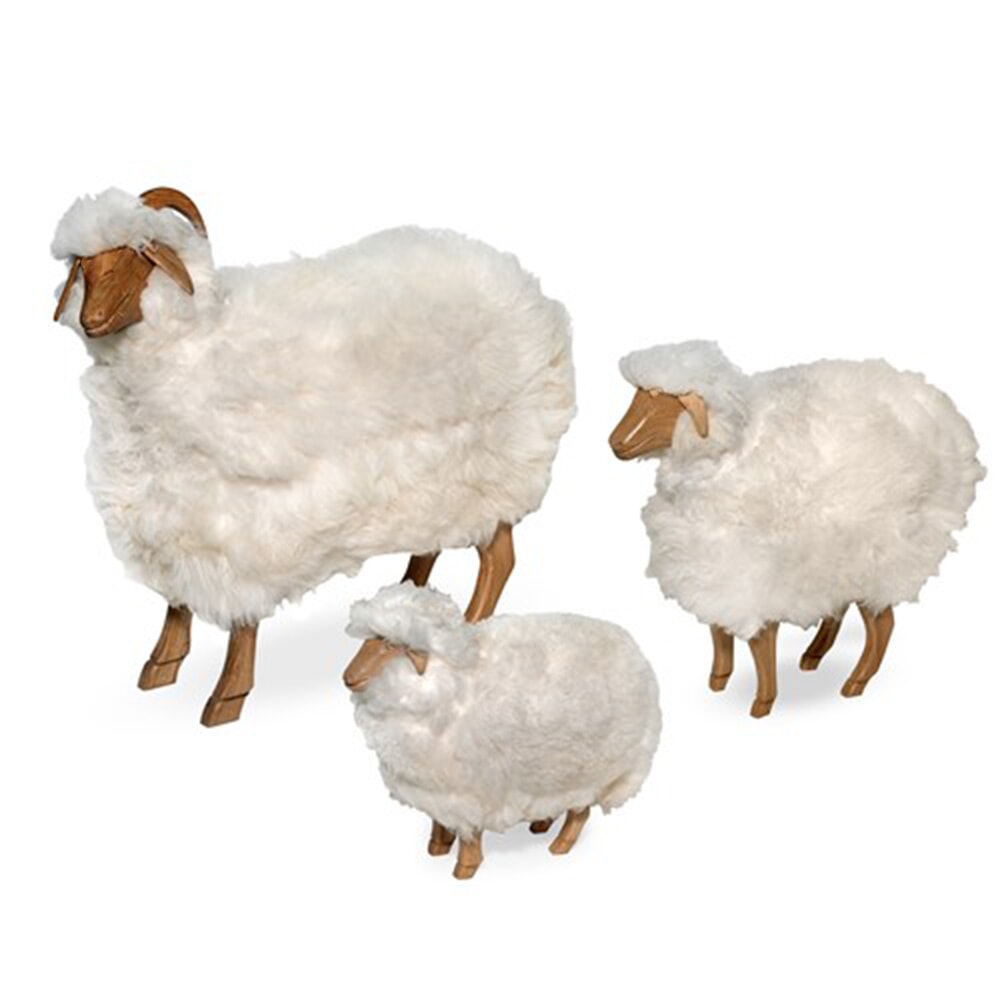 Natural Beechwood Sheep Footrests - Thumbnail 2