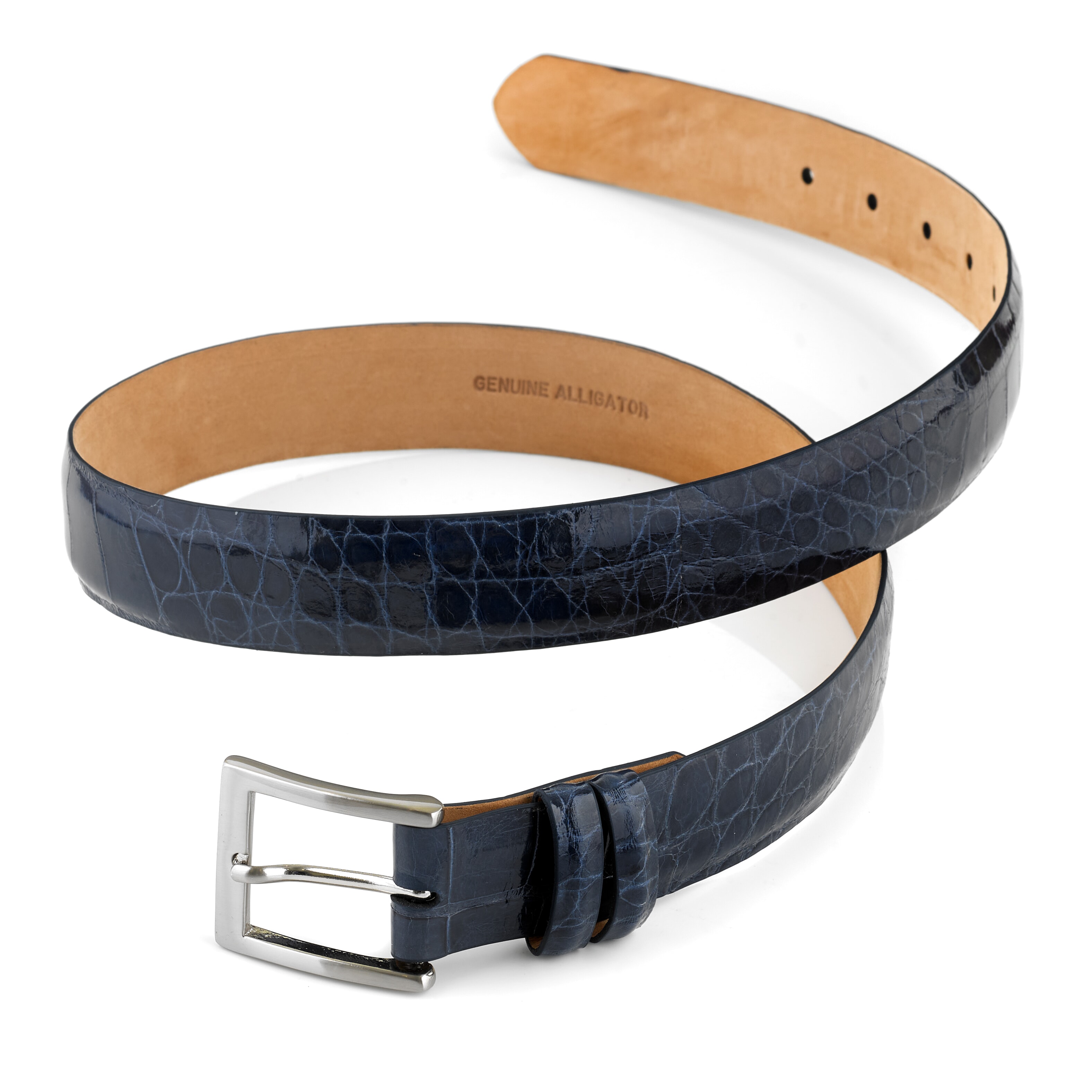 BB496 - Ocean Blue Alligator Belt