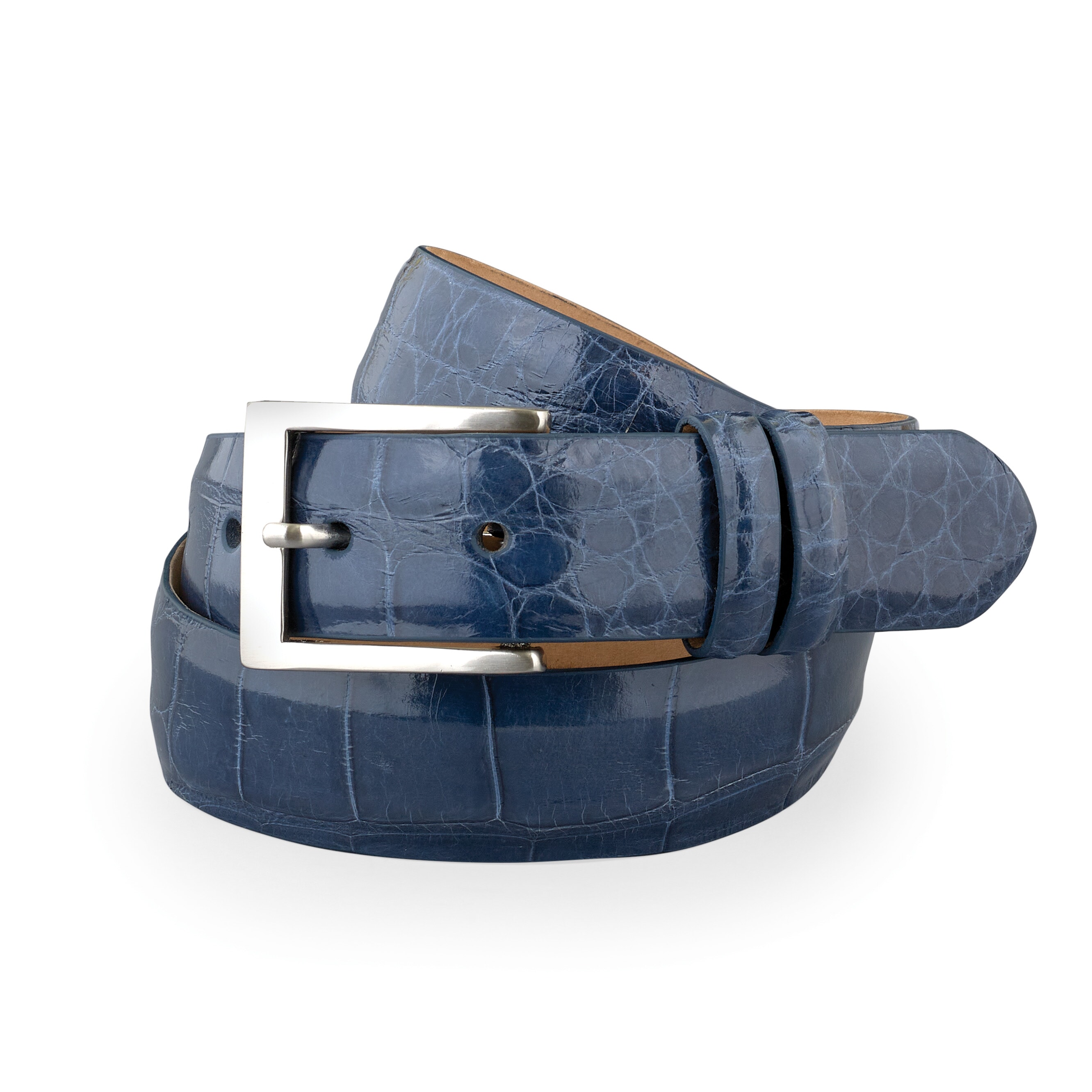 BB496 - Ocean Blue Alligator Belt