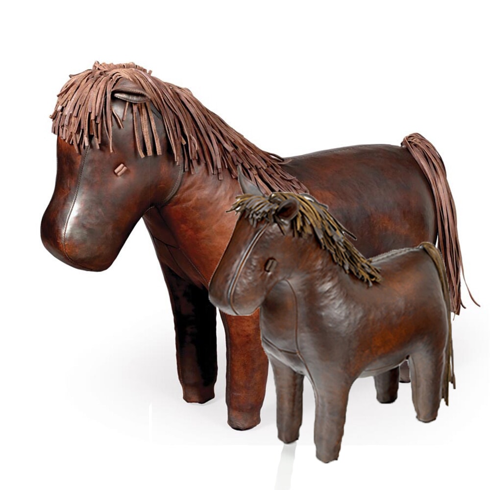 Leather Horse Footstools