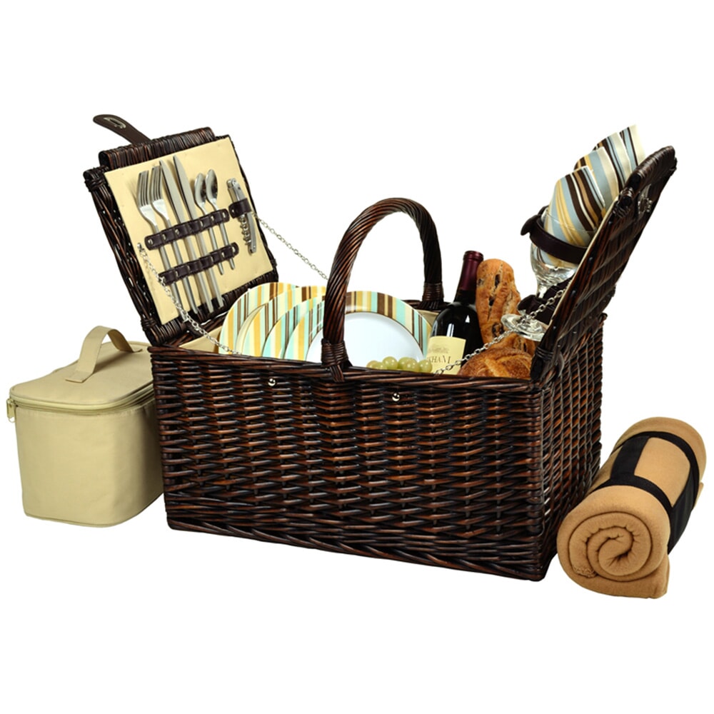 Buckingham Picnic Basket for Four with Blanket