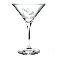 Queen Lace Crystal Vino Grande Martini Glass, American Wildlife 0