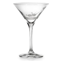 Queen Lace Crystal Vino Grande Martini Glass, American Wildlife 2