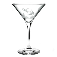 Queen Lace Crystal Vino Grande Martini Glass, Duck