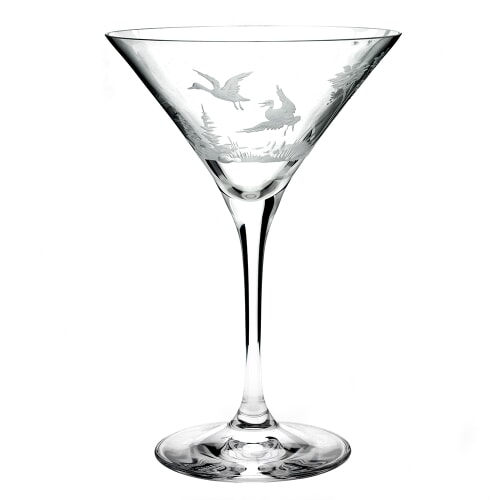 Queen Lace Crystal Vino Grande Martini Glass, Duck