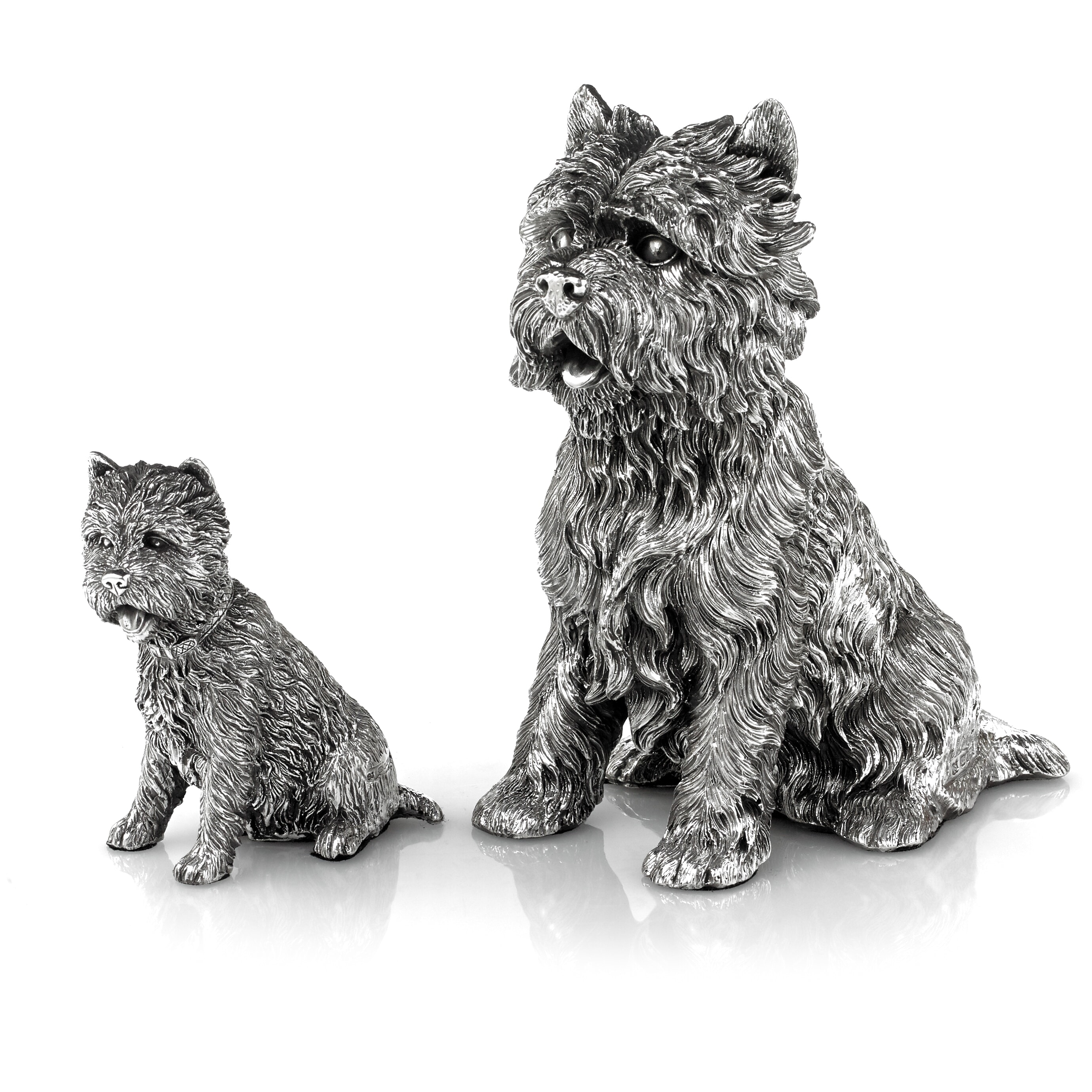EXCLUSIVE Sterling Silver West Highland Terrier "Westie" Sculptures