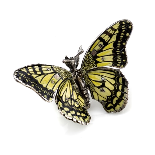Sterling Silver and Enamel Butterflies ITG4325SBY_2