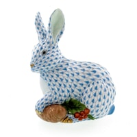 Herend Winter Bunny, Blue