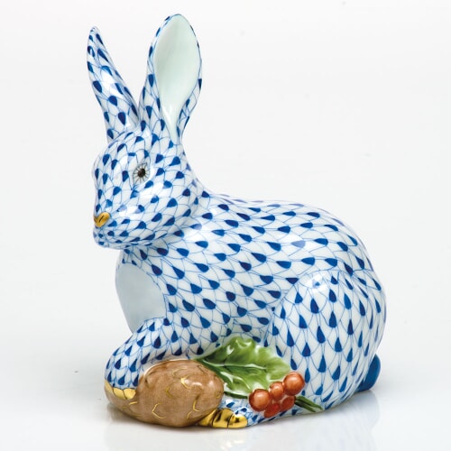 Herend Winter Bunny, Sapphire