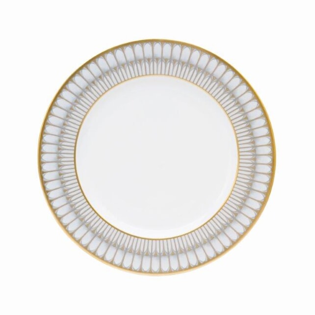Philippe Deshoulieres Arcades Grey & Gold Dinner Plate