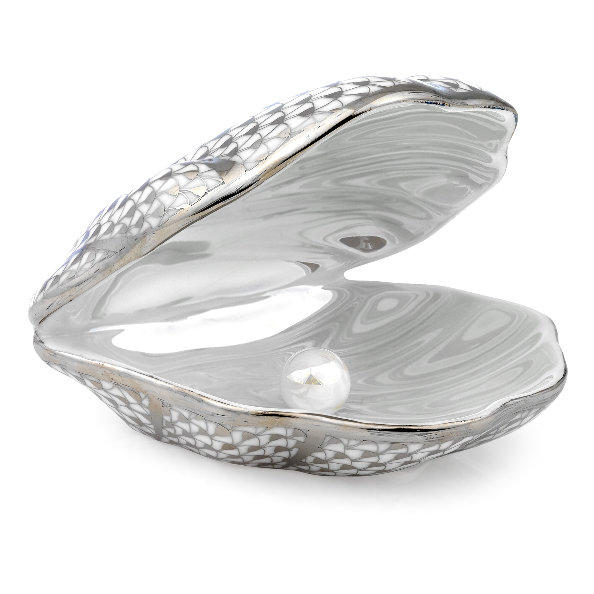 AS307 - Herend Oyster with Pearl, Platinum