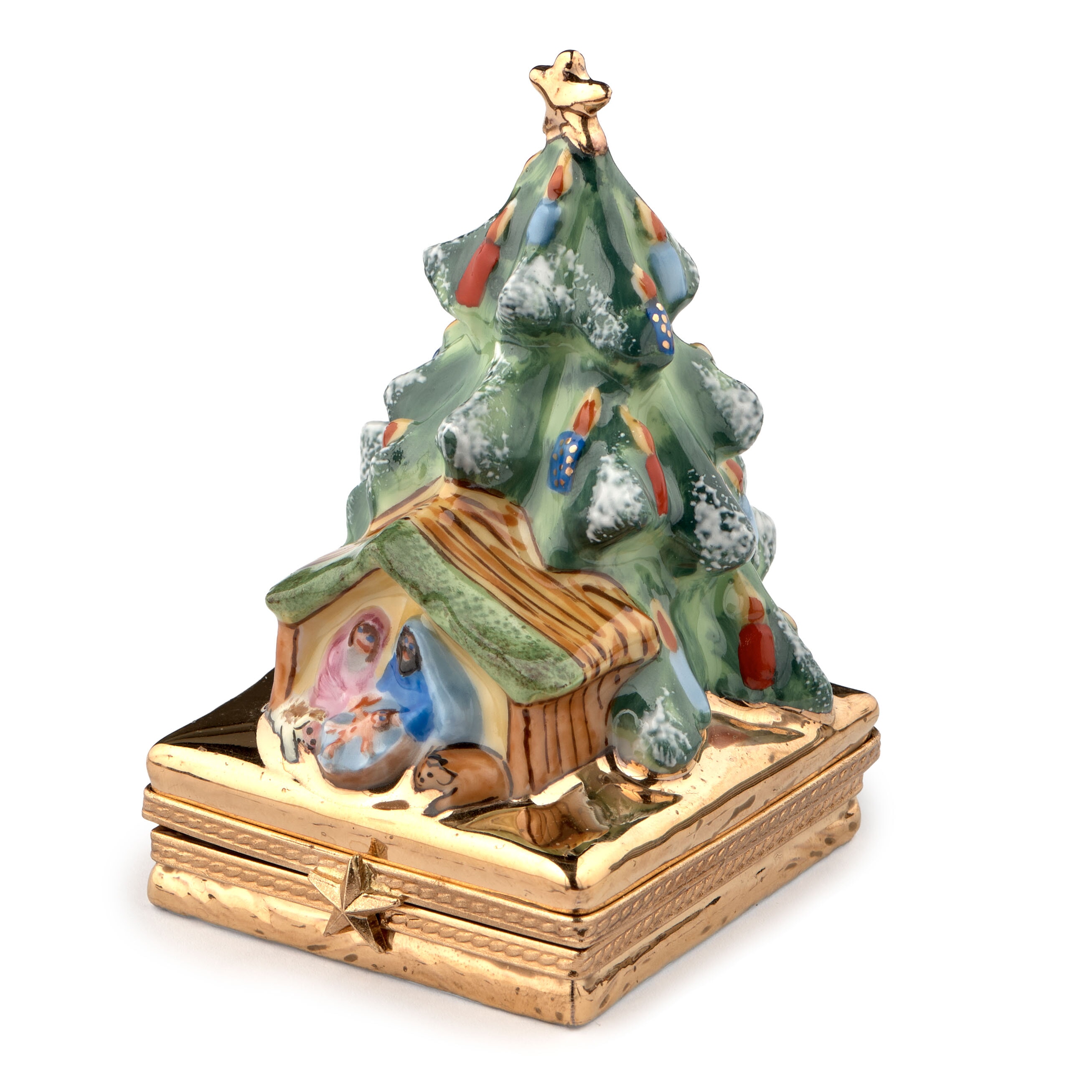 Tree with Manger Limoges Box