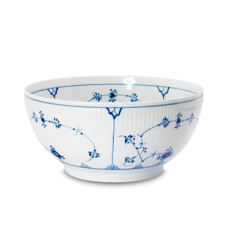 Royal Copenhagen Blue Fluted Plain Salad Bowl