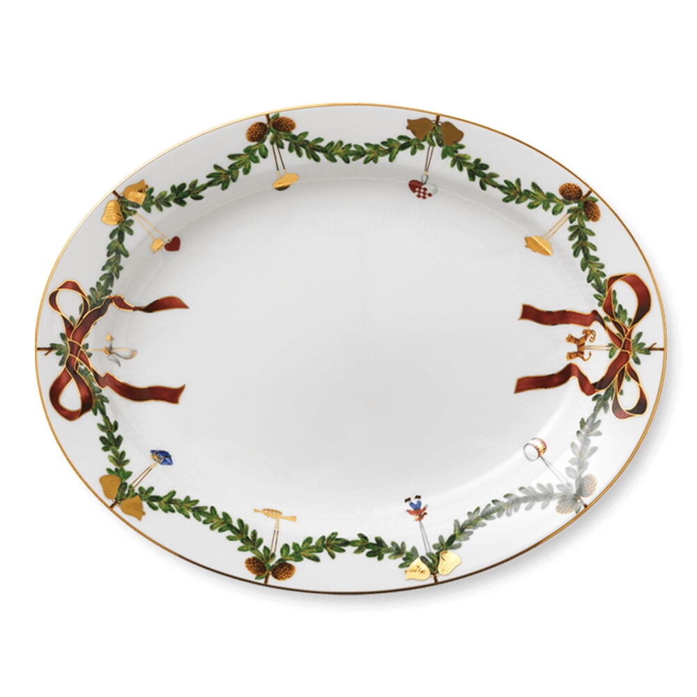 Royal Copenhagen Star Fluted Christmas Platter