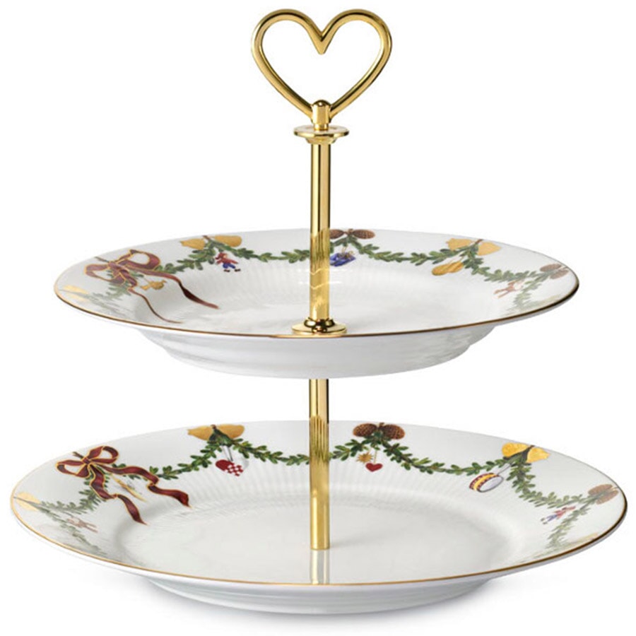 Royal Copenhagen Star Fluted Christmas Etagere
