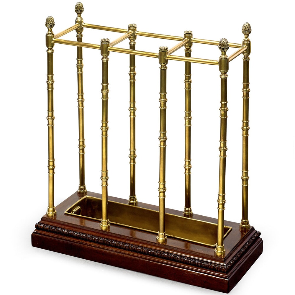 brass patio umbrella stand Antique Bronzed Metal Shaped Brolly Brown and Ginger Sized perfectly for our Teak Umbrella Satin Brass or Aluminum Umbrella