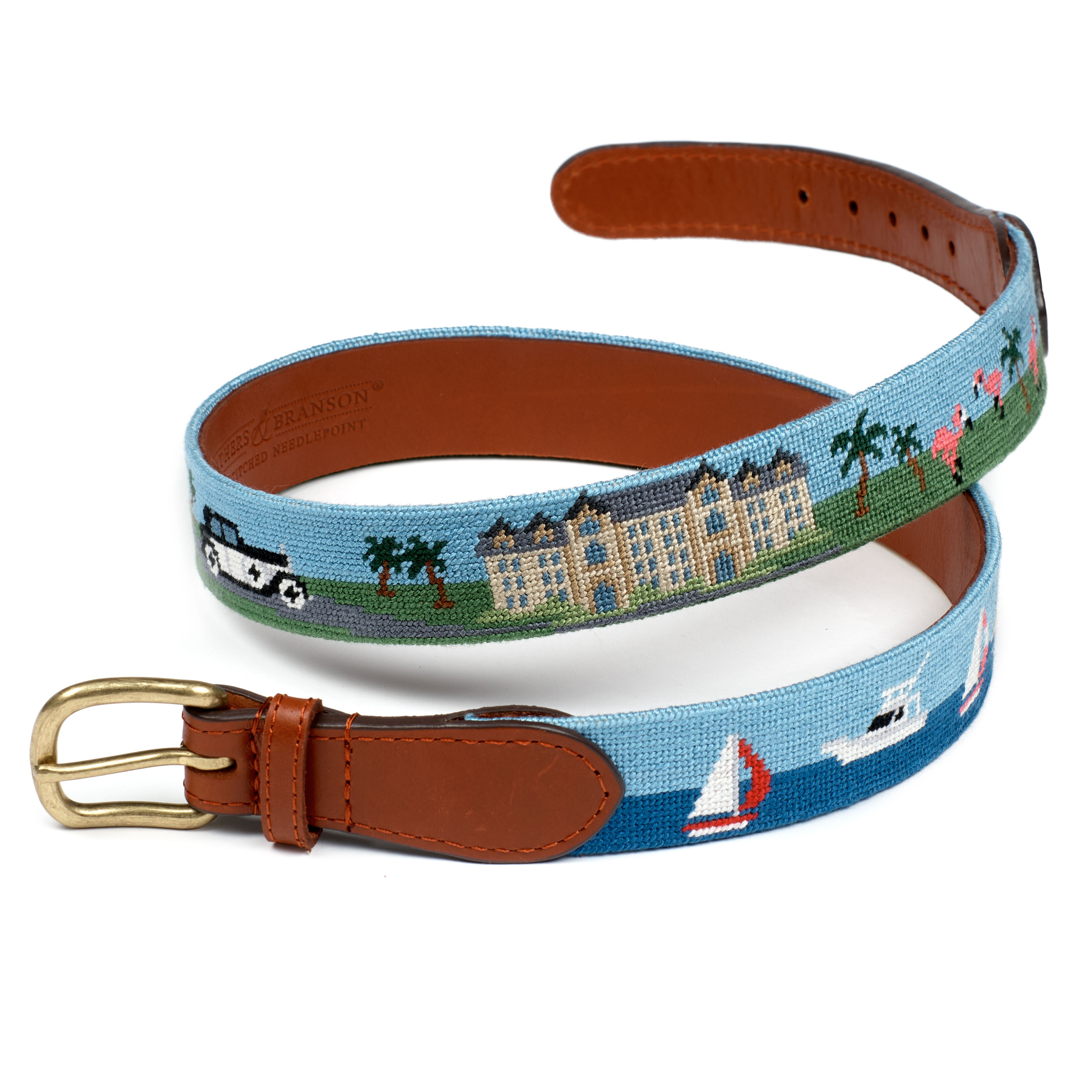 Scully & Scully Florida Needlepoint Belt