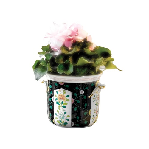 AA427 - Herend Black Dynasty Cachepot 0