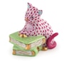 Cat on Books Raspberry