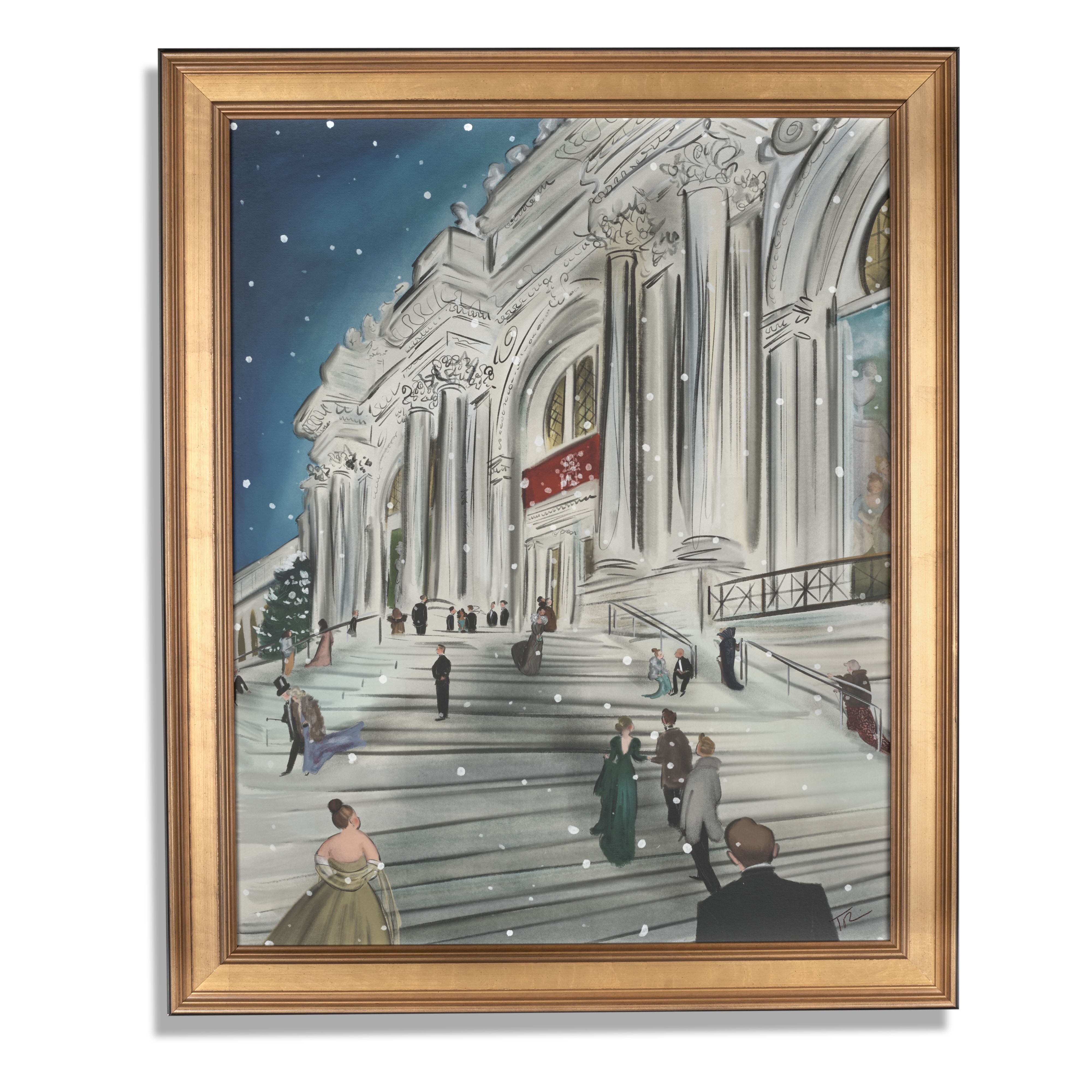 TUG RICE WINTER IN NYC II (MET STEPS) GICLEE