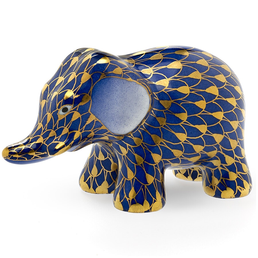 AF493 - Herend Cobalt Little Elephant
