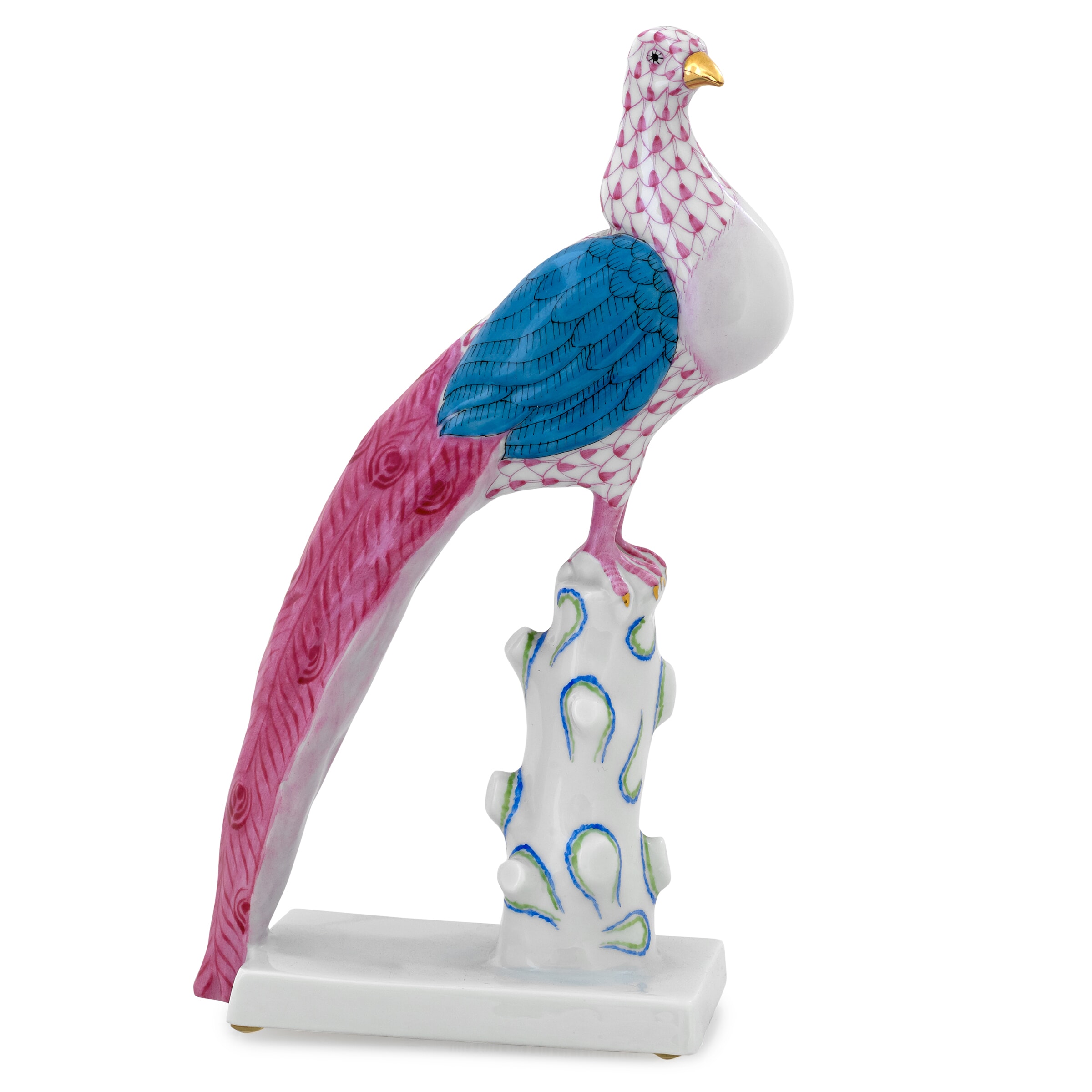 Herend Peacock, Raspberry