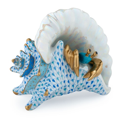 Herend Reserve Conch Shell with Crab